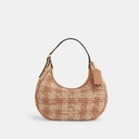 [COACH-CEN02-IMTN2] Coach Emily Shoulder Bag with Gingham Print — Tan